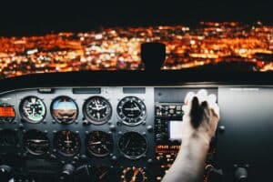 Cockpit controls, representative photo for Orlando Science Center Flight Lab