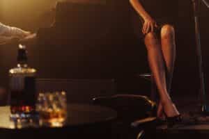 Pianist performing in an atmospheric piano bar